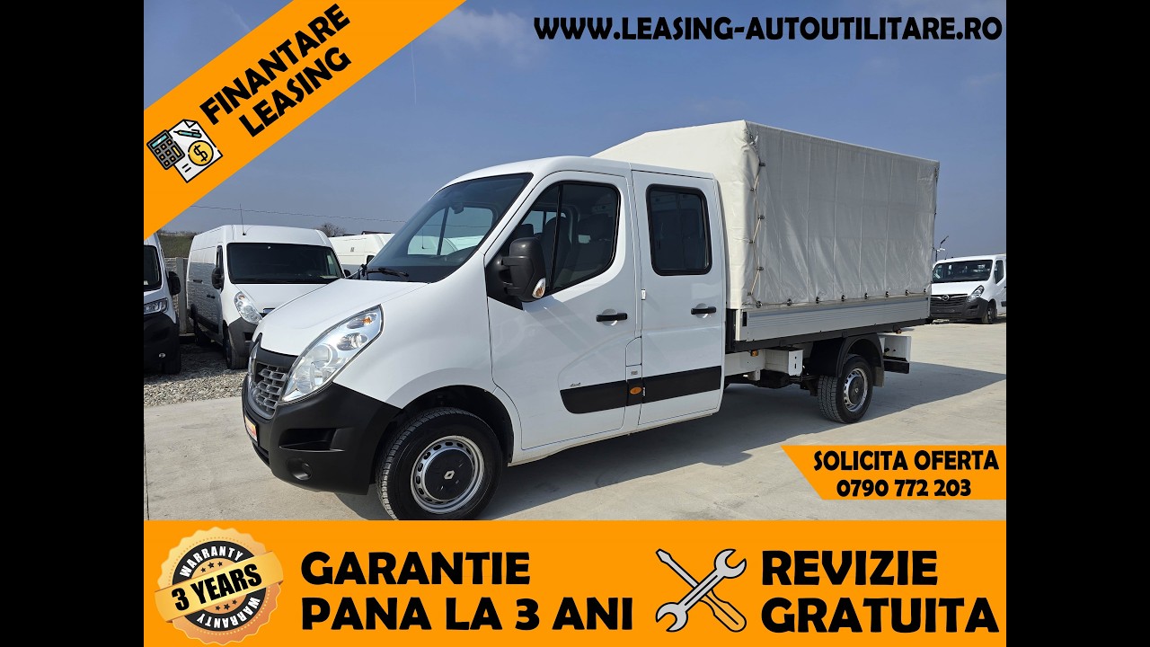 2019 Renault Master Doka Cabină Dublă+Bena&Prelată / 41.000 Km/ Finanțare Leasing/ Garanție 3 ani
