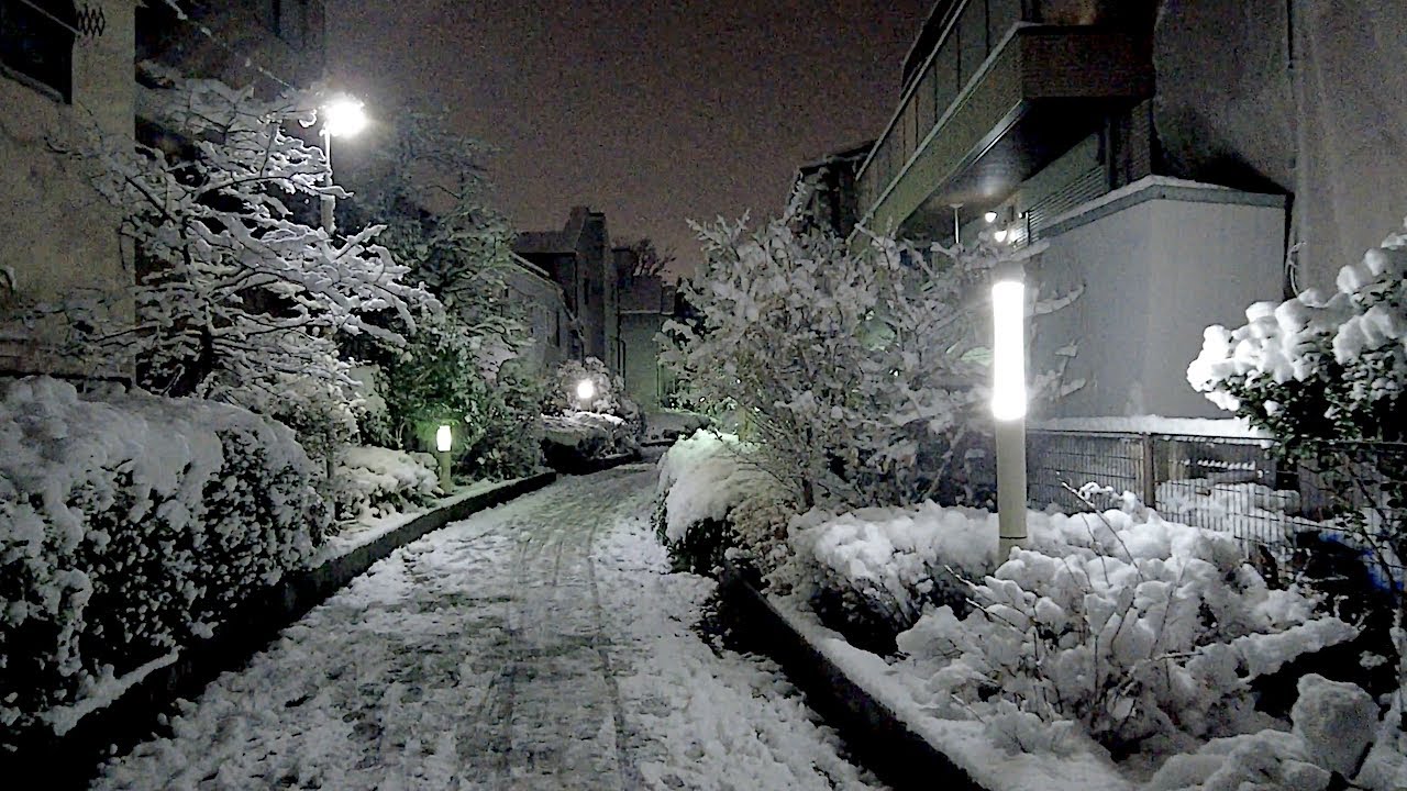 [4K] Tokyo Snow Walk - After Dark Backstreets On the Day of a Historic Snowfall