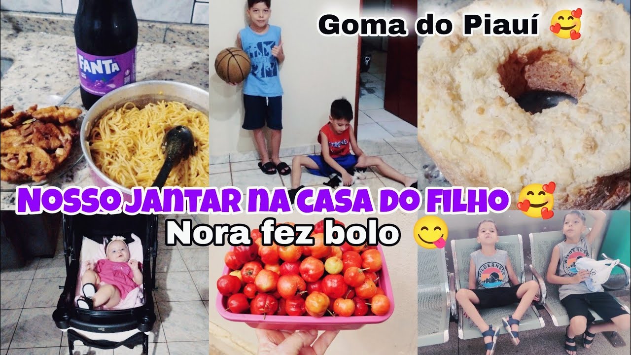 💜VLOG! JANTAR NA CASA DO MEU FILHO 😍|  NORA FEZ BOLO DE GOMA DO PIAUÍ😋| SOPA DE MACARRÃO 🍝| BOLINHO💜