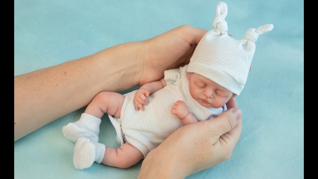 Миниатюрный силиконовый реборн Baby Tobin