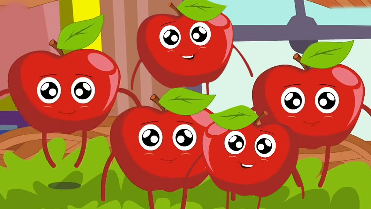Five Little Apples, Fruit Song and Nursery Rhymes for Children