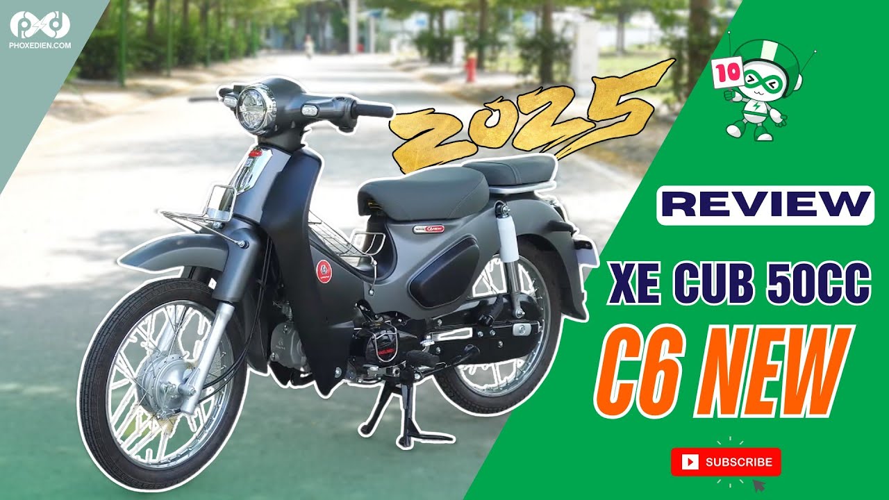 Review Xe Cub 50CC C6 New 2025, Thiết Kế Mới Ngầu Hơn #phoxedien #xe50cc #xecub50cc #xemayhocsinh