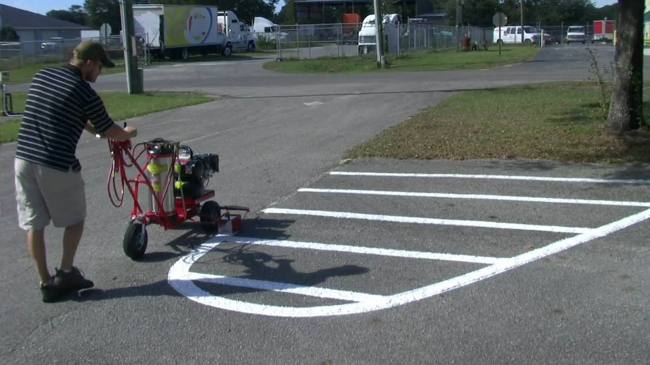 Trueline Striping Machine, T-2000, Line Painting, Parking Lot Striping Equipment, Paint Striper