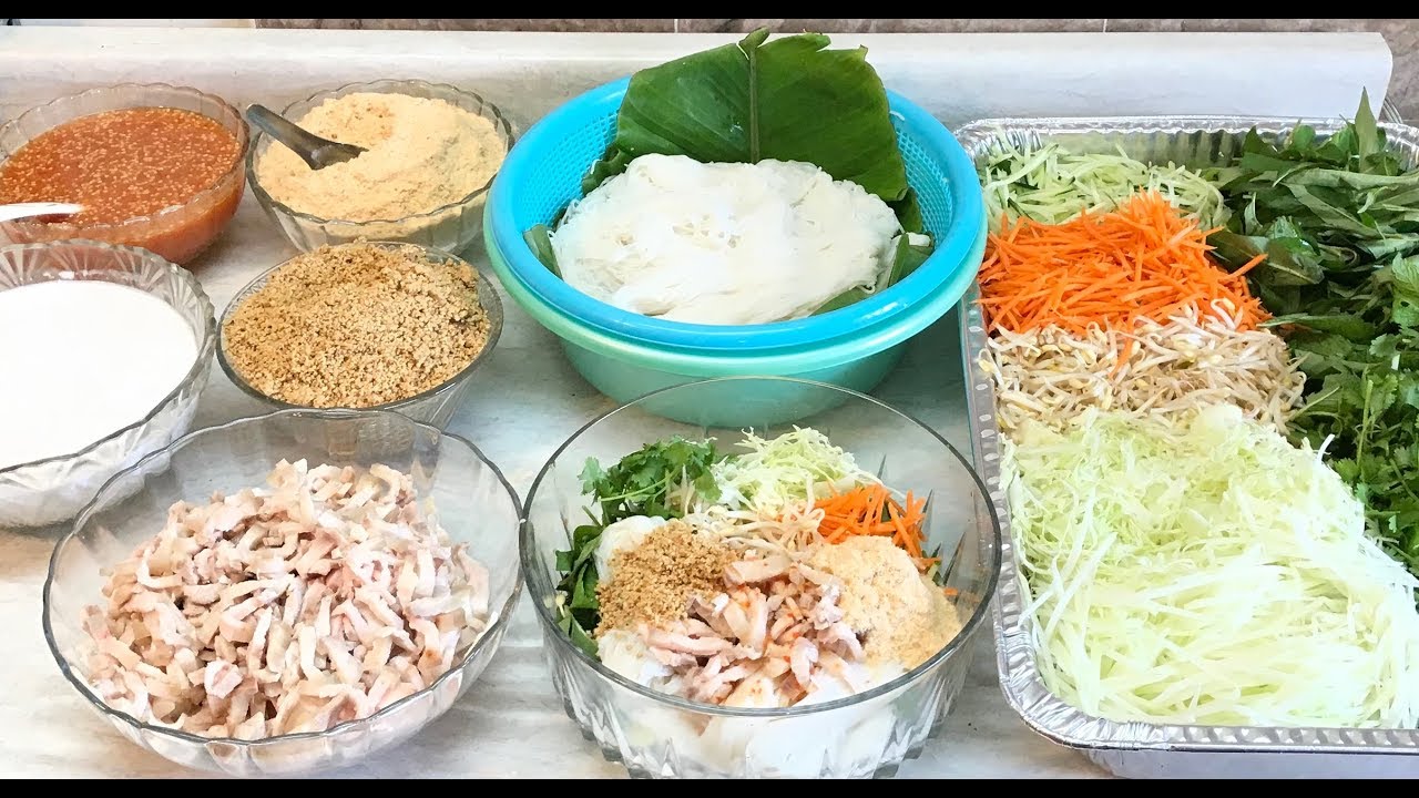 120 Khmer food How to make kampot noodle or coconut fish sauceវិធីធ្វើនំបញ្ចុកទឹកខ្ទិសដូង