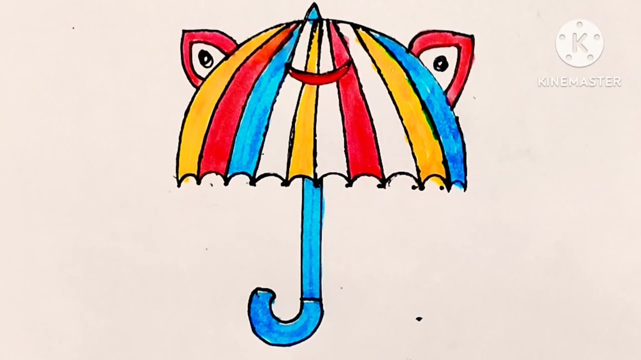 How to drow easy cute yummy umbrella for kids panting ll EASY BEAUTIFUL COLORING STEP BY STEP 