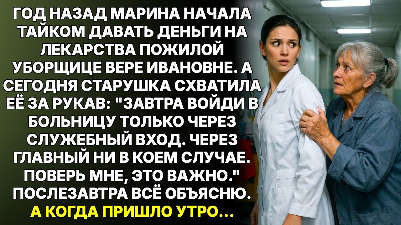 Не ходи завтра на работу через главный вход, прошептала уборщица медсестре, а когда наступило утро.