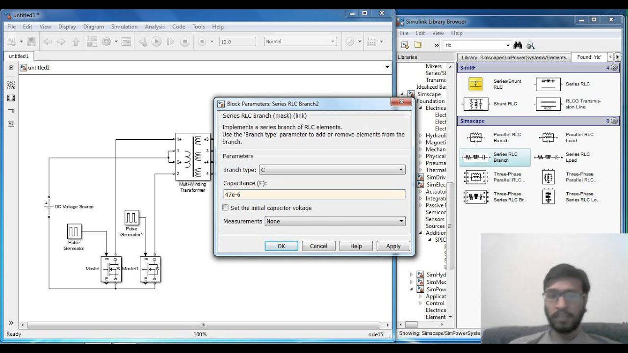 Matlab simulation of push-pull converter.