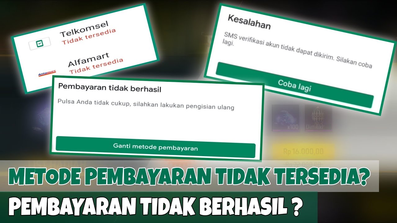 Cara Mengatasi Metode Pembayaran Tidak Tersedia | TIDAK BISA TOP UP | Dijamin Langsung Bisa Top up
