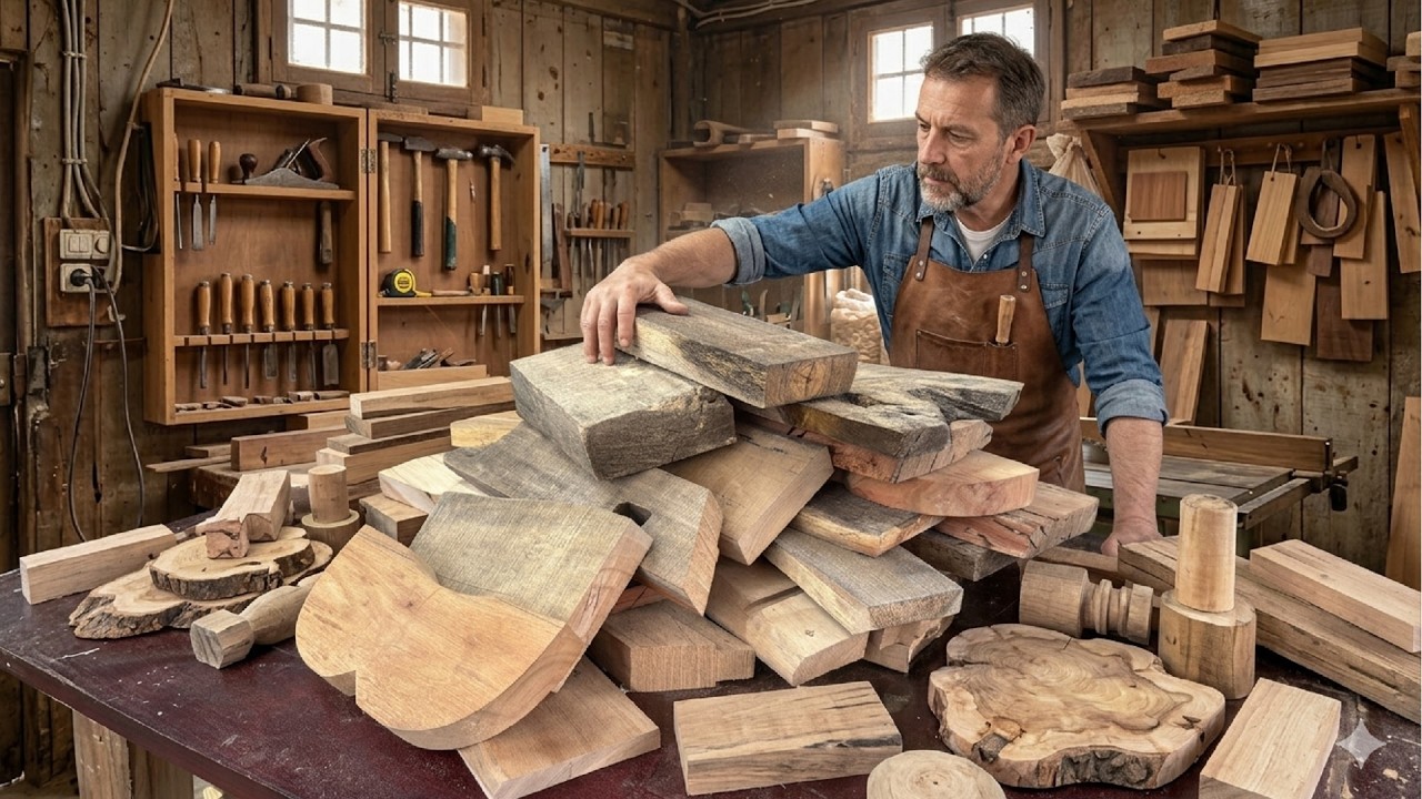 Don't Throw Away Scrap Wood! Let's Turn Them Into A Luxurious, Expensive Table Together