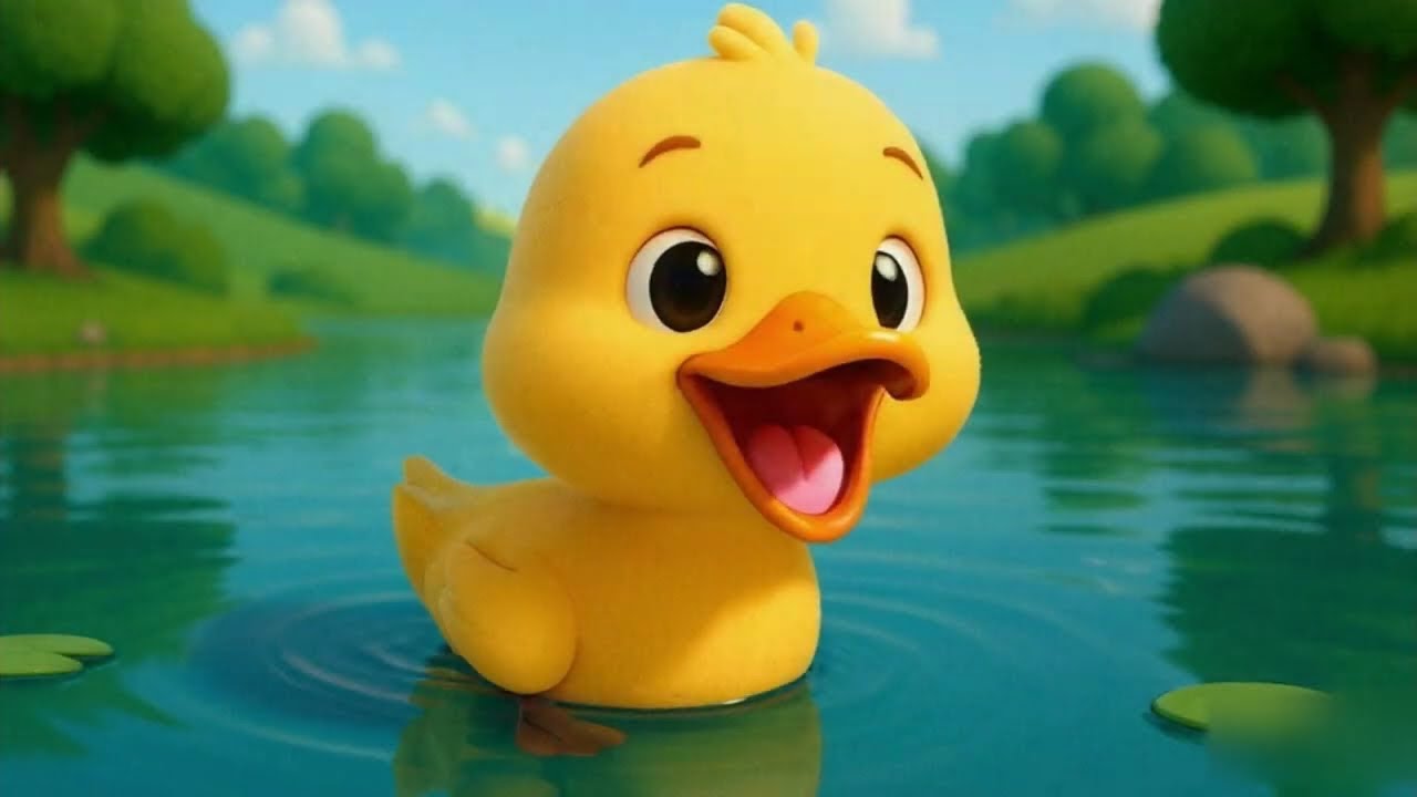 Little Duck | 3D Nursery Rhymes | wheels on the bus | Train song for kids |3D Baby Shark | Bingo Dog