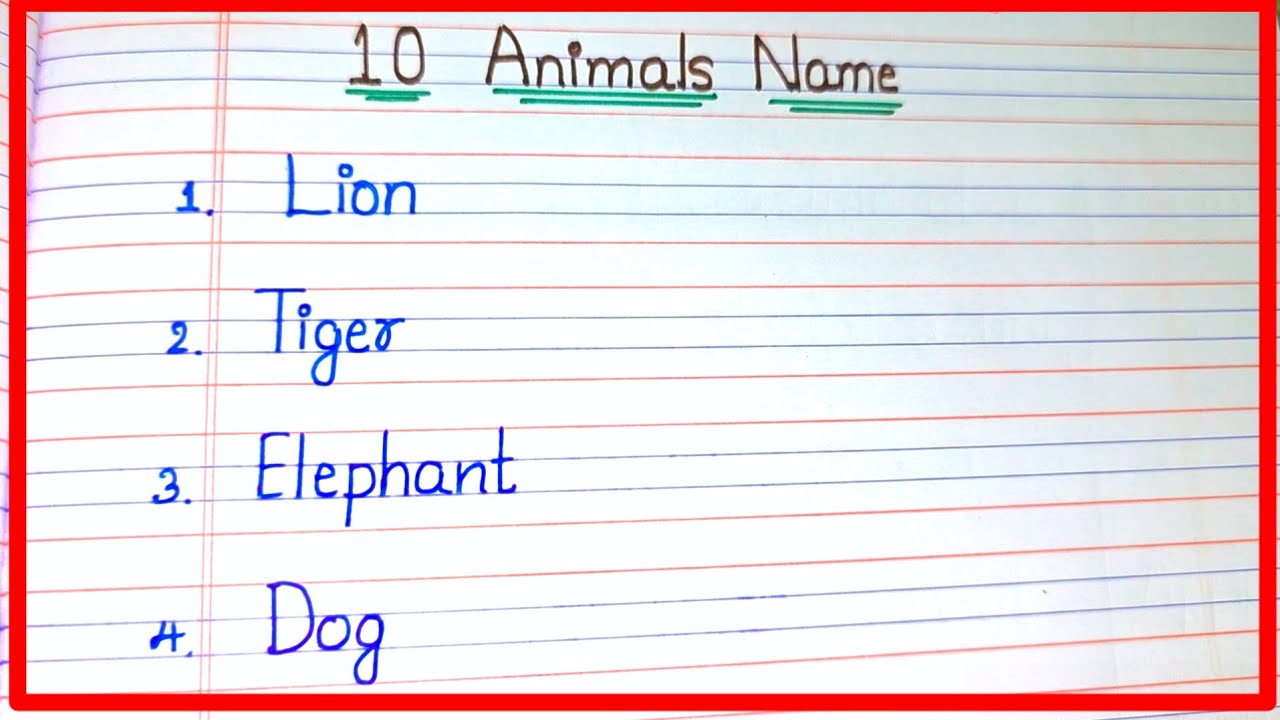 #Any 10 animals name# Ten animals name 