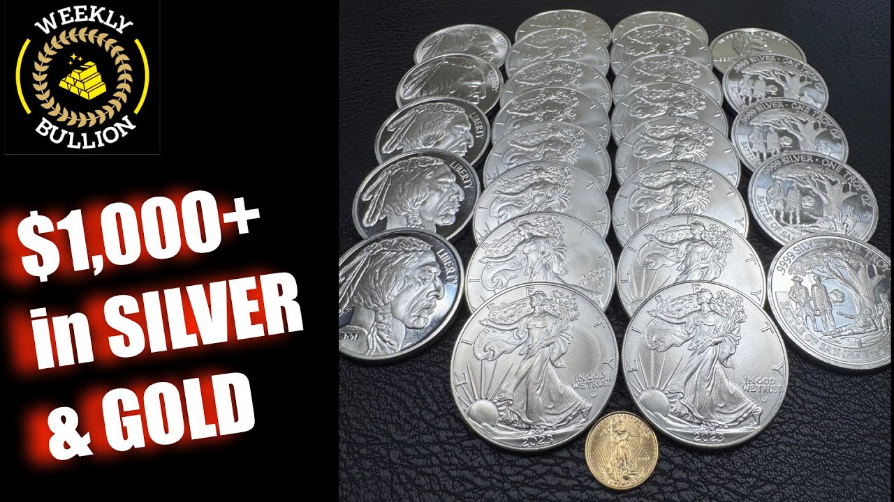 UNBOXING $1,000+ in SILVER & GOLD: American Eagles & Shiny Rounds!