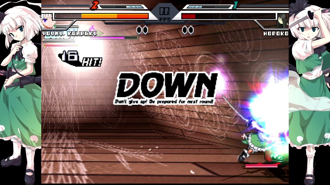 NICK54222 MUGEN: Youmu Konpaku (me) VS Noroko (The Black Heart)