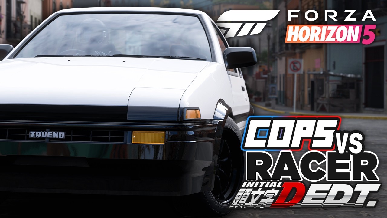 Mit extra Tofu! 😁 - COPS vs RACER 🇯🇵 Initial D Edition - FORZA HORIZON 5 MULTIPLAYER