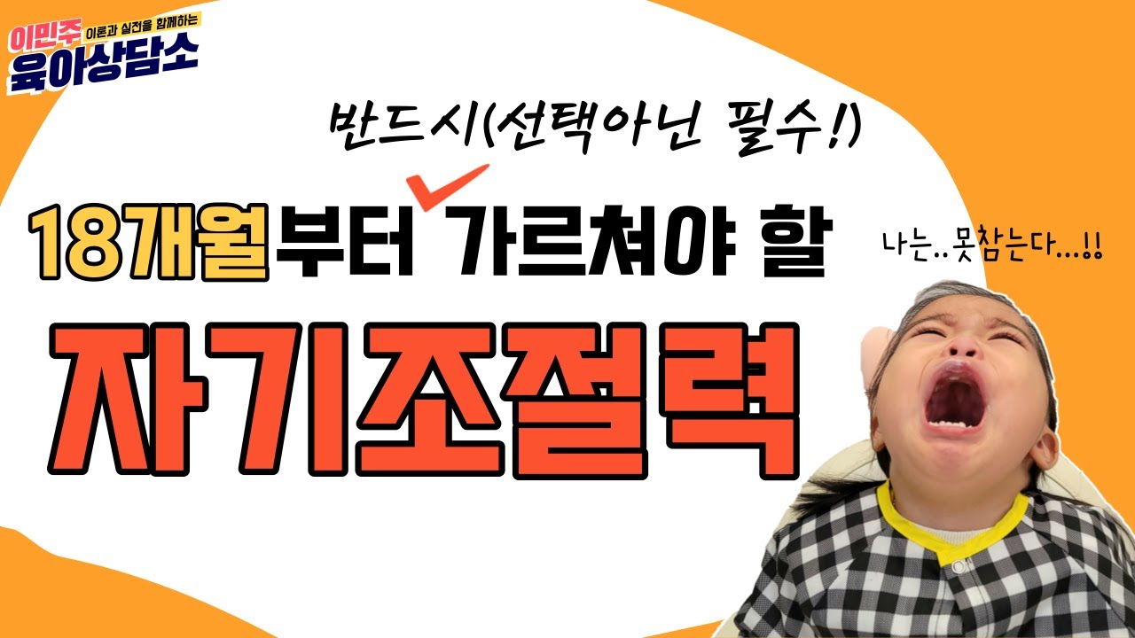 [육아] 자기조절력, 18개월부터는 일상에서 훈련이 꼭 필요합니다 l이민주육아상담소l