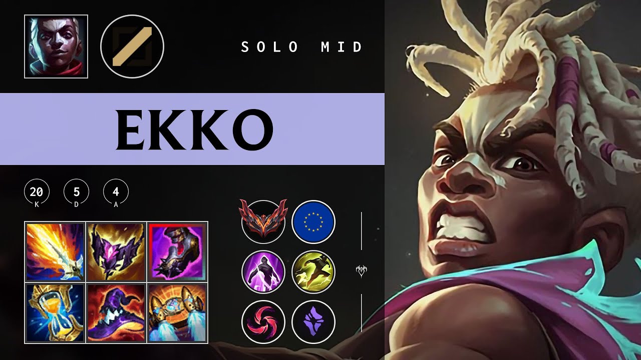 Ekko Mid vs Orianna - EUW Grandmaster Patch 25.22