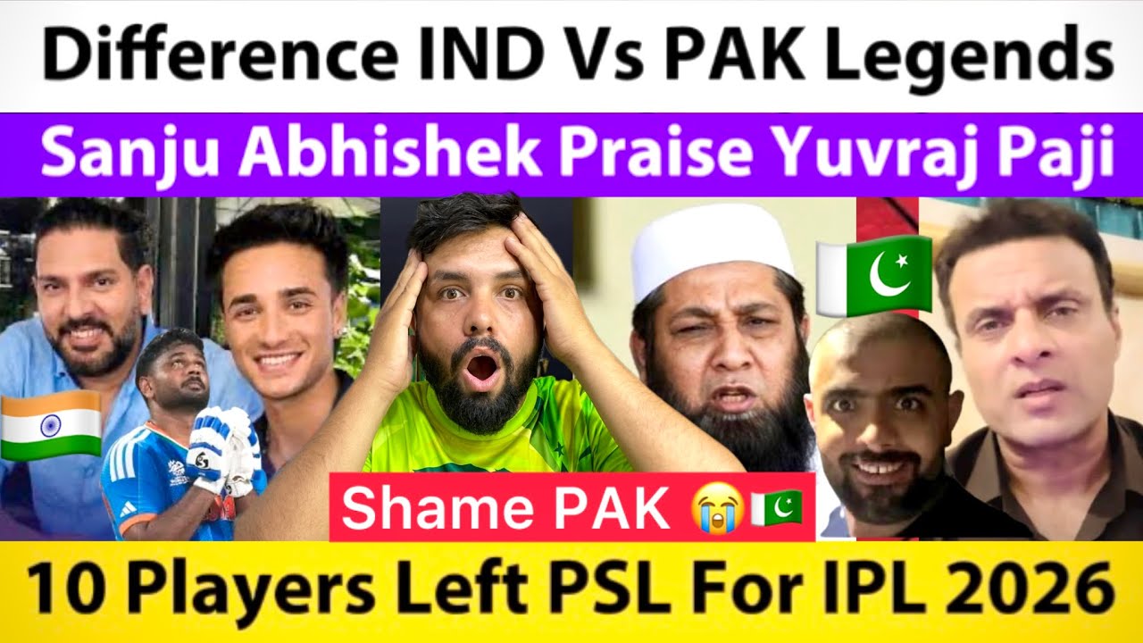 Difference IND VS PAK Legends | Sanju Abhishek Praise Yuvraj After Win WC | 10 Players Left PSL🙏