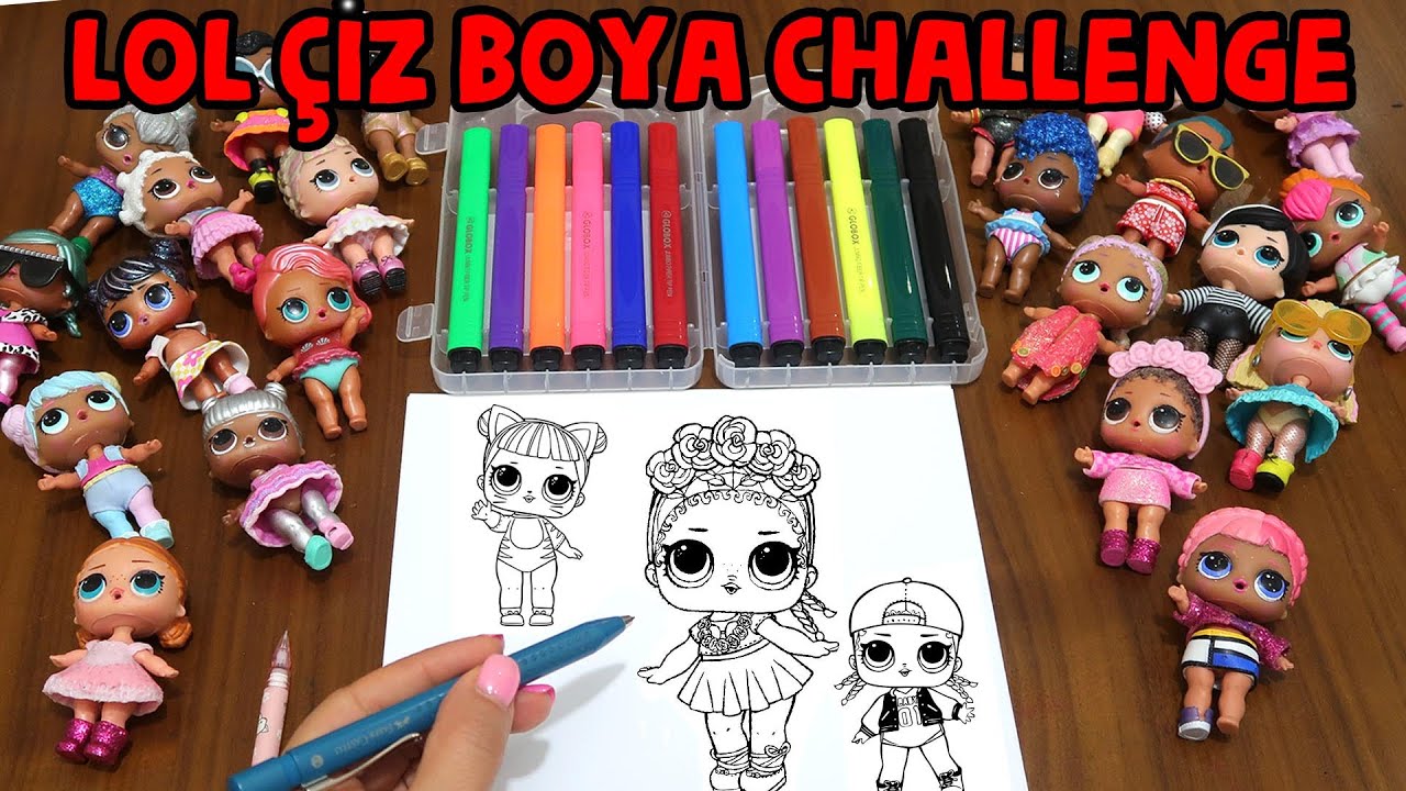 LOL Sürpriz Bebek Çizimi #LOL #draw En Çok Benzetme Challange Draw Paint Bidünya Oyuncak🦄