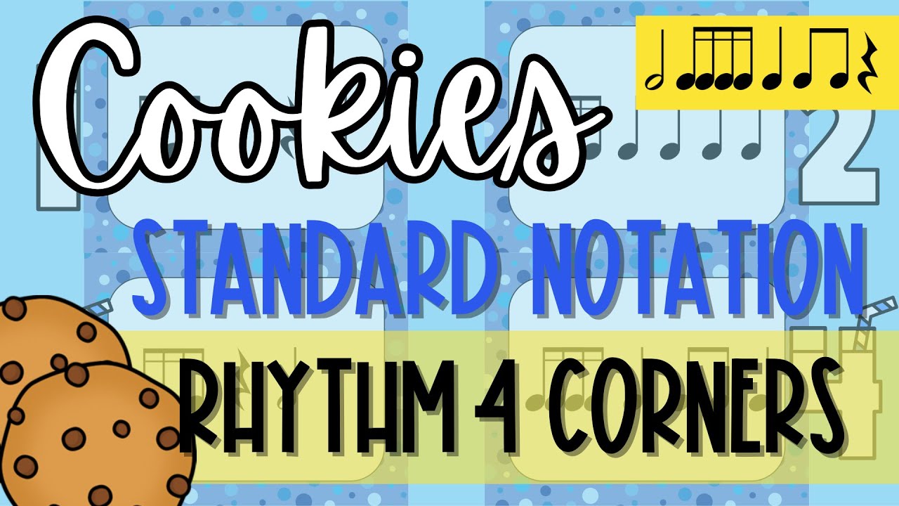 Cookies & Milk Rhythm Four Corners Game and Brain Break - Intermediate