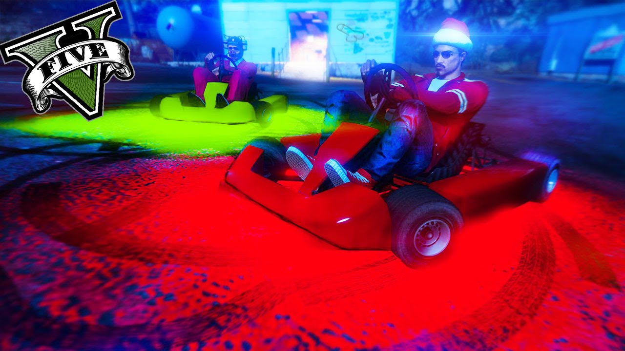 GTA V Online MODS - CARRERA DE KARTS EN UN PORTAAVIONES GIGANTE!! - GTA V MODS - NexxuzHD