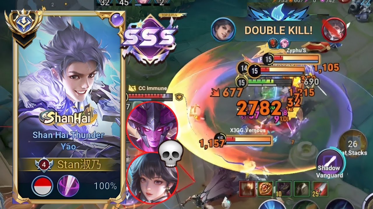 YAO TRIPLE S AGAINST PRO MUSASHI & FLOWBORN WITH THE BEST CHINESE BUILD | HONOR OF KINGS