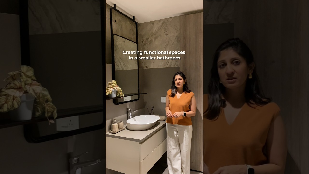 Creating Functional Spaces in a smaller bathroom by The Arch Studio. 