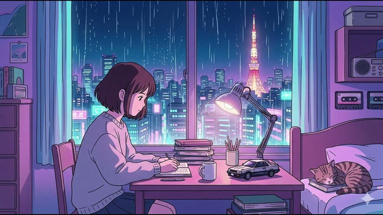 City Pop Beats to Relax/Study BGM - Neon Harbor Night