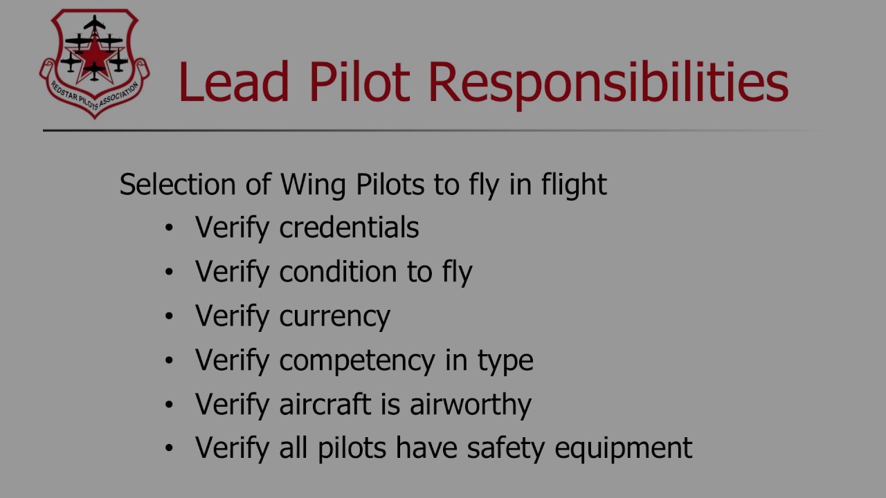 Red Star Pilots Association Wing Ground School