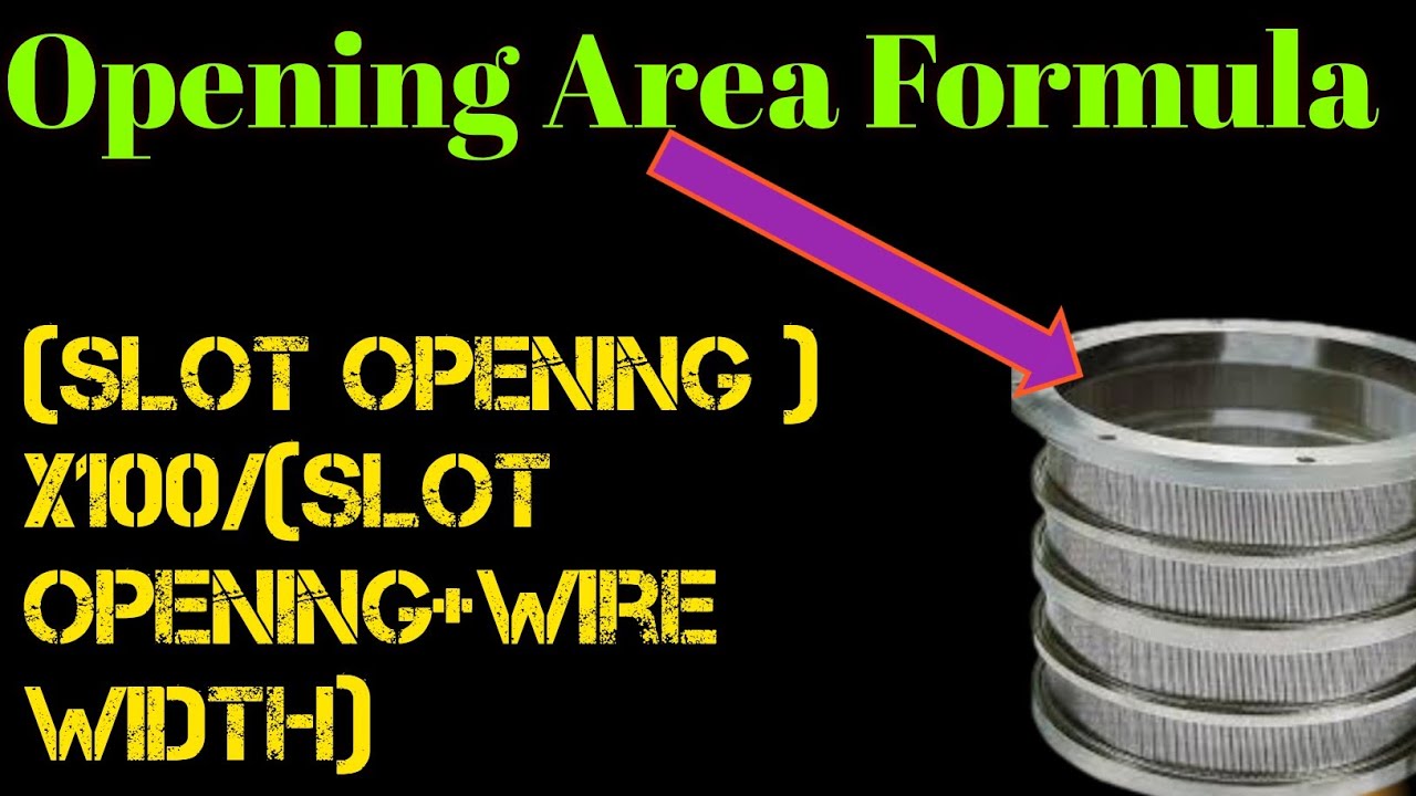 How to Calculate Opening Slot Area of Basket for Pressure Screen ?