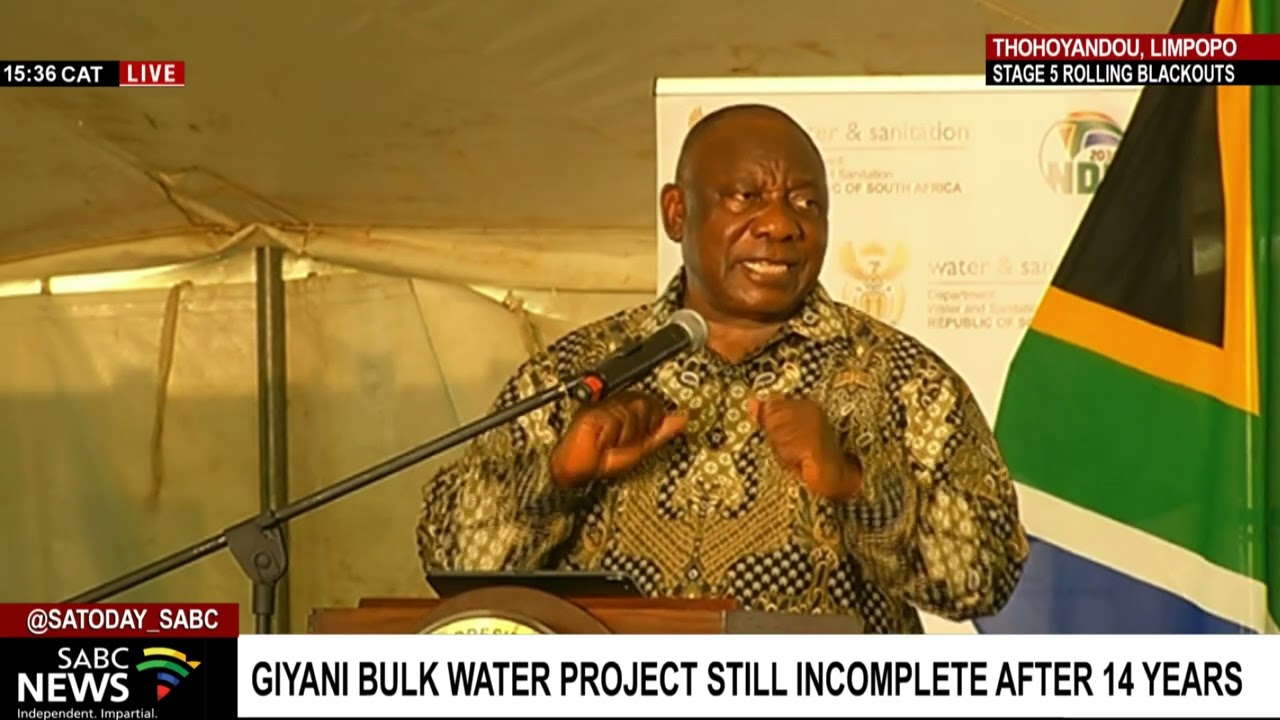Giyani bulk water project still incomplete after 14 years