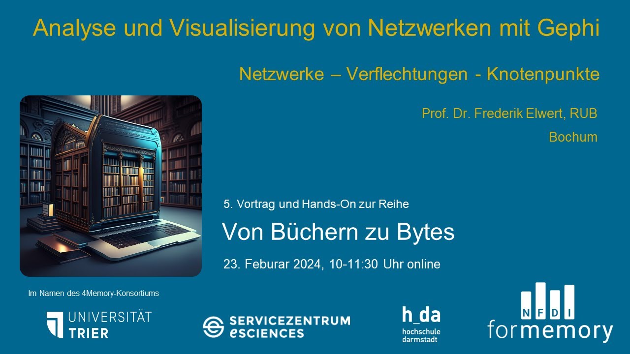 Von Büchern zu Bytes (5): Analyse und Visualisierung von Netzwerken mit Gephi
