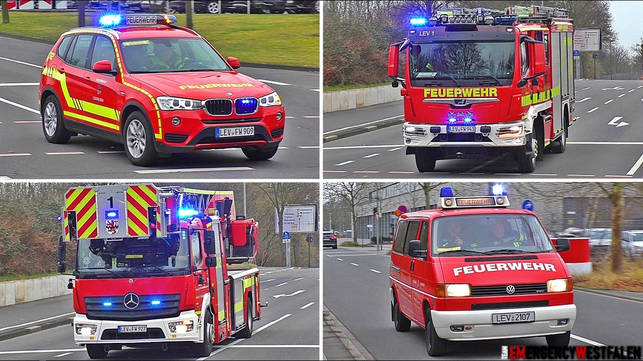[WOLF unterbricht KARNEVALSZUG 🚒🐺] - EINSATZFAHRTEN BF LEVERKUSEN FW 1
