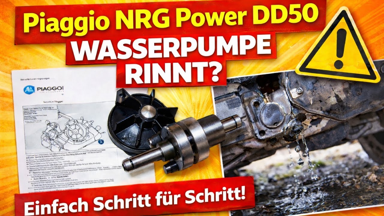 Wasserpumpe rinnt – Scooter Piaggio NRG Power DD 50 | Anleitung Deutsch