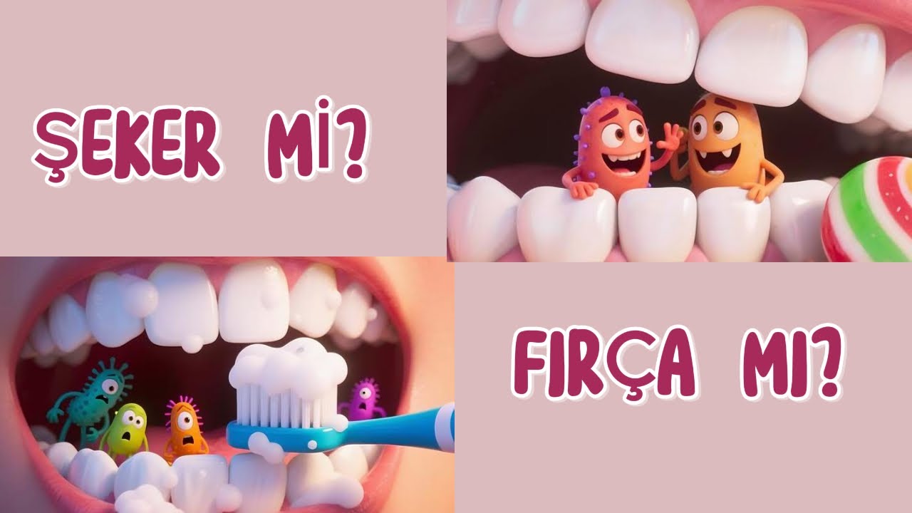 Şeker Yiyen Mikroplar Kaçıyor! | Diş Fırçalamanın Önemi | Çocuklar İçin Eğitici Hikaye