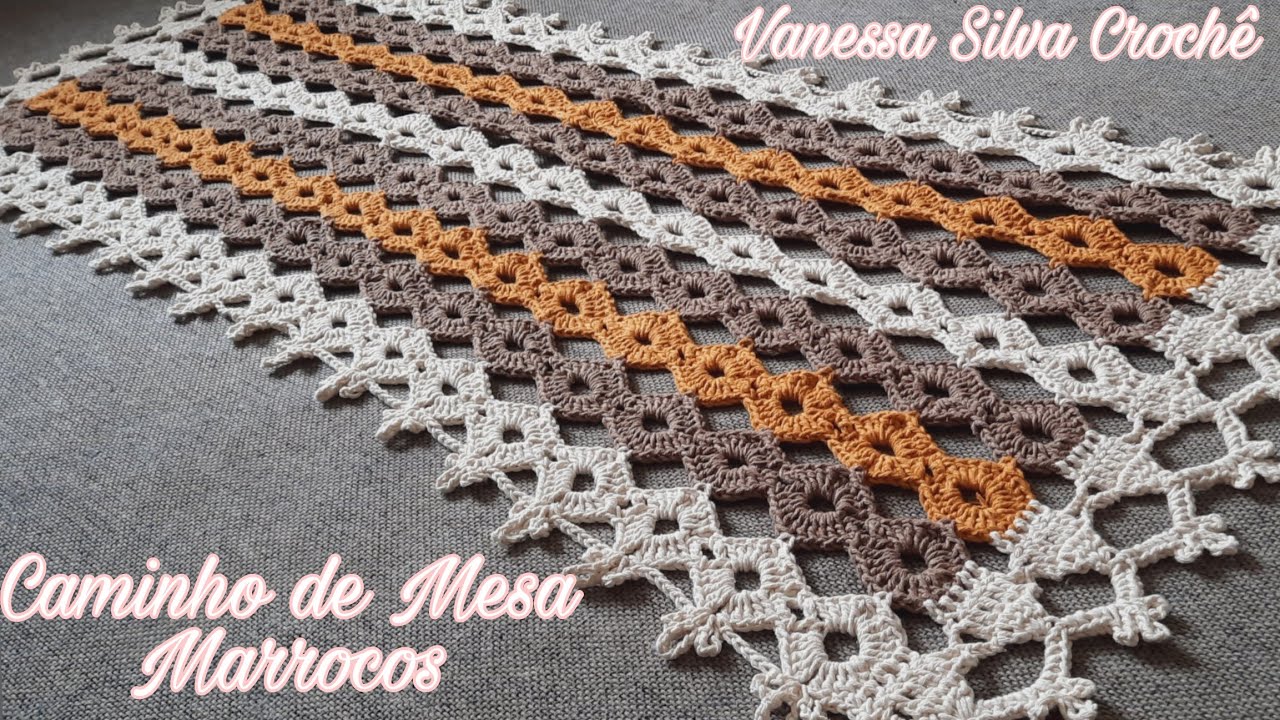 Caminho de Mesa Marrocos ♡ Tutorial Crochê Passo a Passo