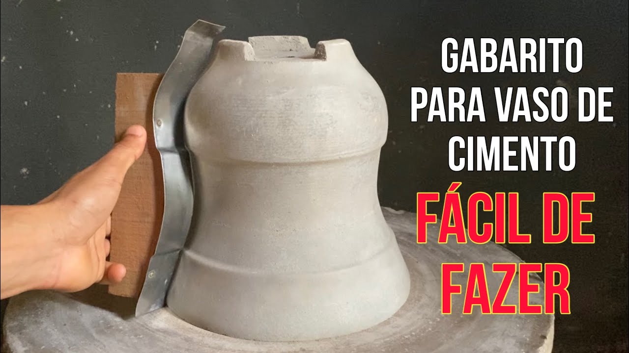 Gabarito para vaso de cimento/Como fazer: Vídeo completo e explicado.