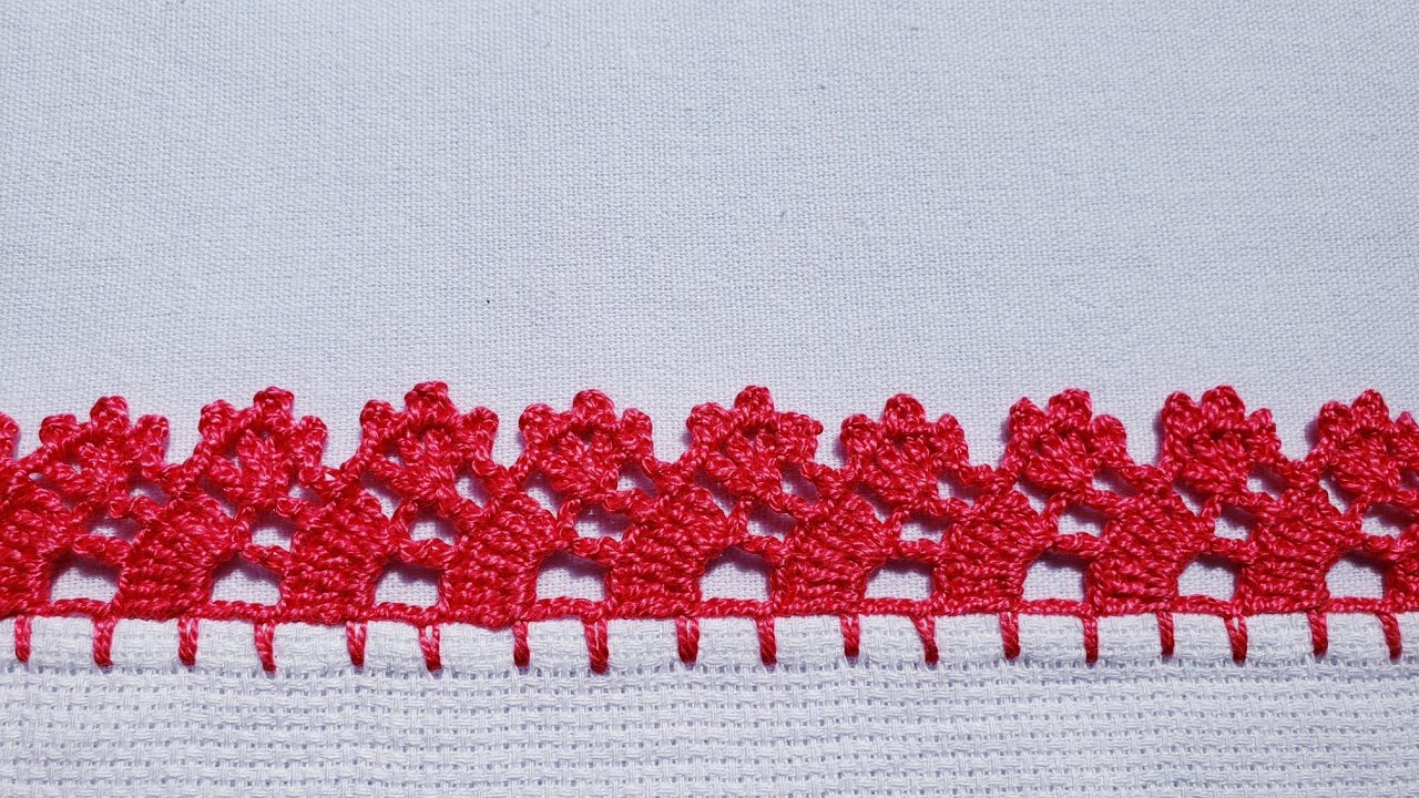 Barrado/bico para pano de prato #croche #crochet #barradinhodecroche 💞  #639