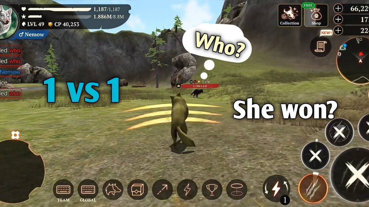 The wolf - 45 vs 49 war in 45-49 Pvp Room || war with who??? Nightcore - So Am I?
