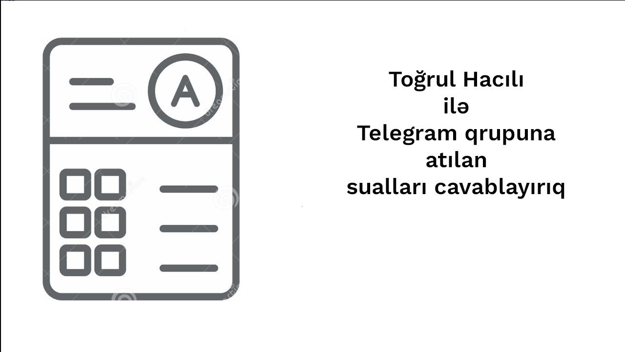Toğrul Hacılı ilə informatika blok imtahanına dəstək.