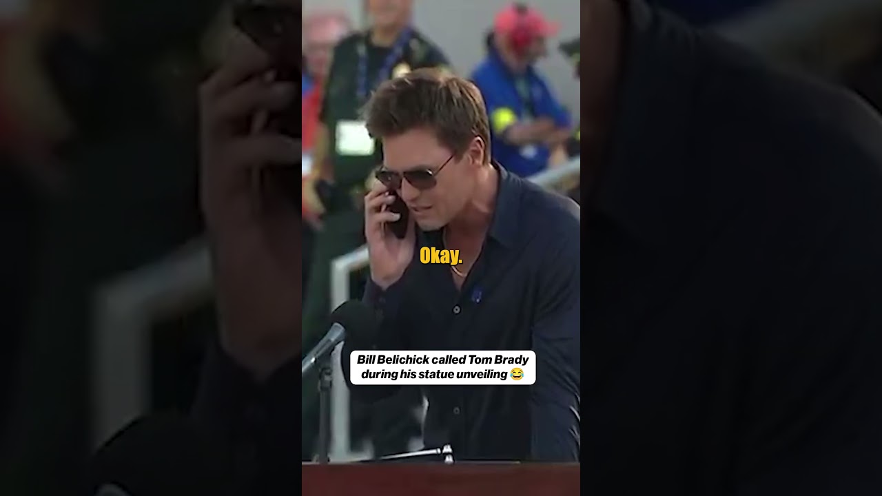 Bill Belichick called Tom Brady during his statue unveiling 😂 #TomBrady #Patriots #NFL #football