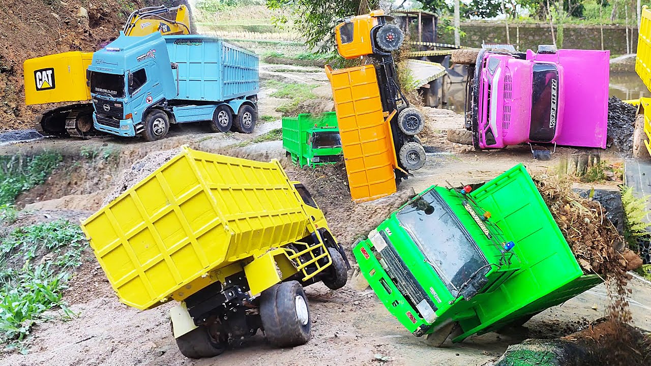 KOMPILASI Truk Canter Truk Fuso 220Ps Trinton Truk Engkel Hino 500 OFROAD Laka Lintas Rc Handmade