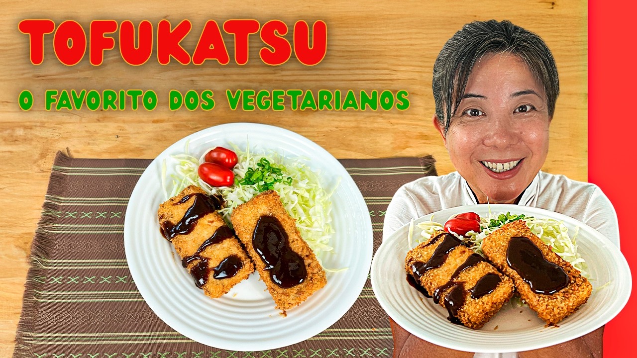 Receita de TOFU que parece com FRANGO FRITO: Tofukatsu! | 🌱 TONKATSU para VEGETARIANOS E VEGANOS!🌱