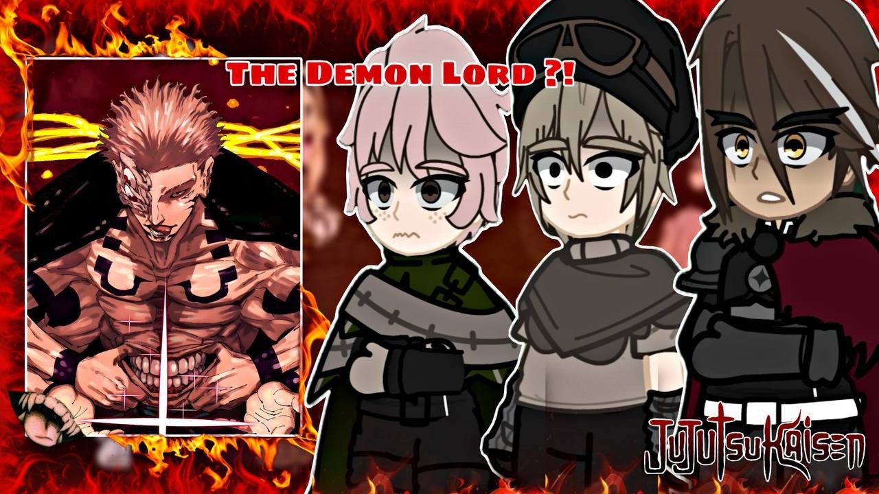 Sentenced to Be a Hero React to Sukuna Ryomen as Demon Lord | Jujutsu Kaisen | Gacha React |