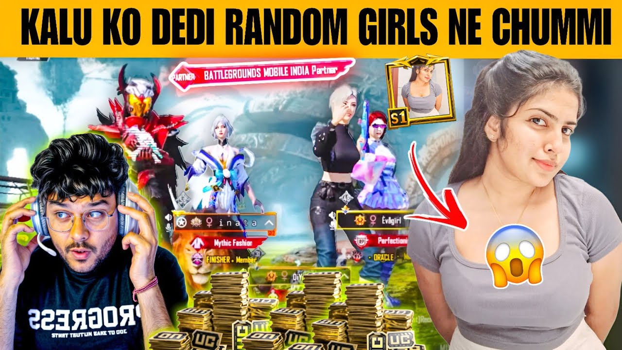 Random rich & cute girl🥰 teach me ho to play bgm🫣i | she challenge me for chicken dinner😂 |