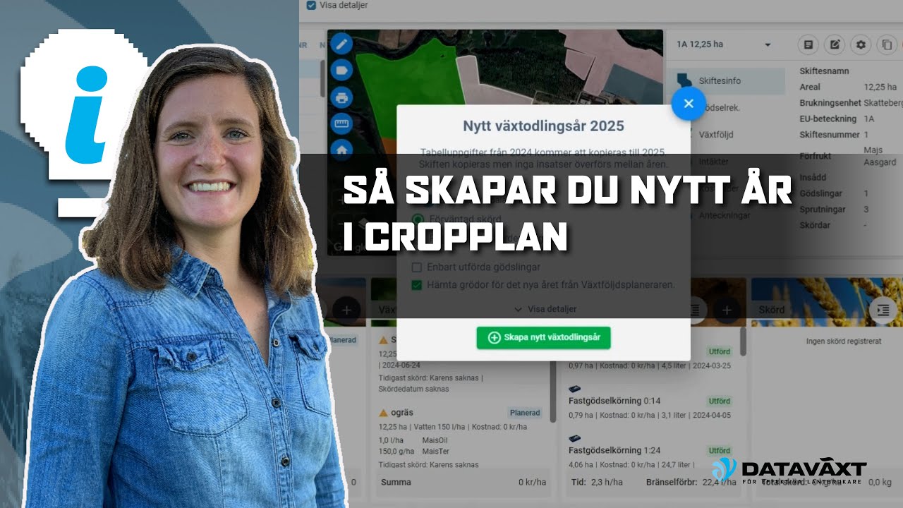CROPPLAN - Så skapar du nytt växtodlingsår