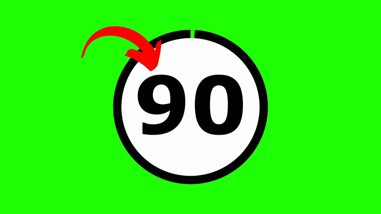 The Sleekest 90 Seconds Green Screen Countdown Timer - No sound (White Background)