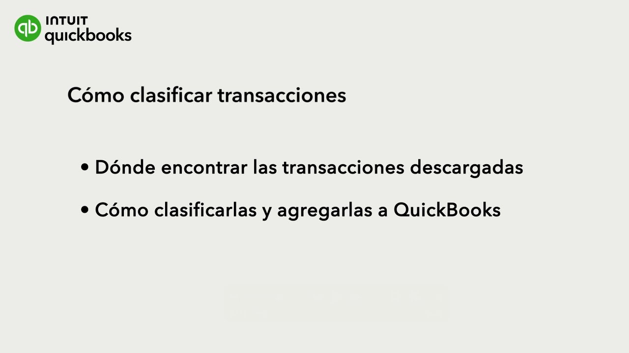 C&oacute;mo clasificar transacciones a QuickBooks Online
