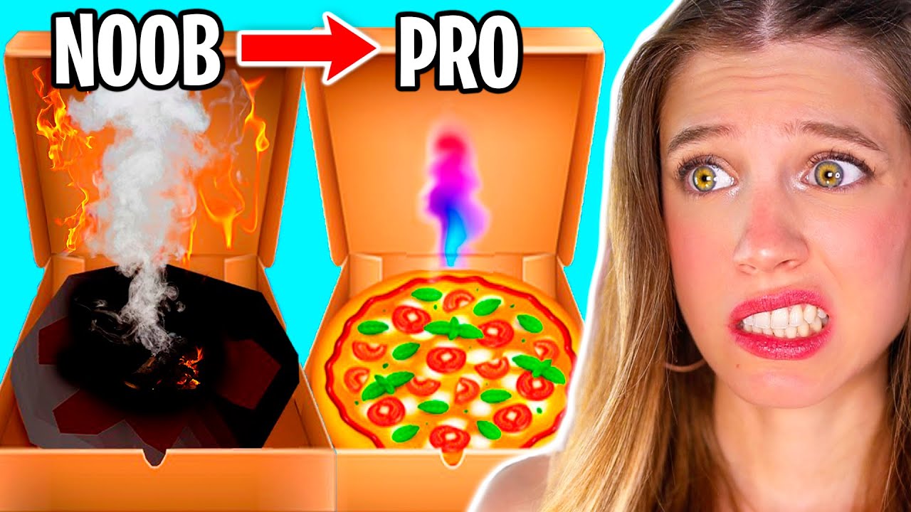 PREPARO LAS *PIZZAS* MÁS RARAS!! 🍕 Noob vs Pro vs Hacker siendo cocinera 🍕