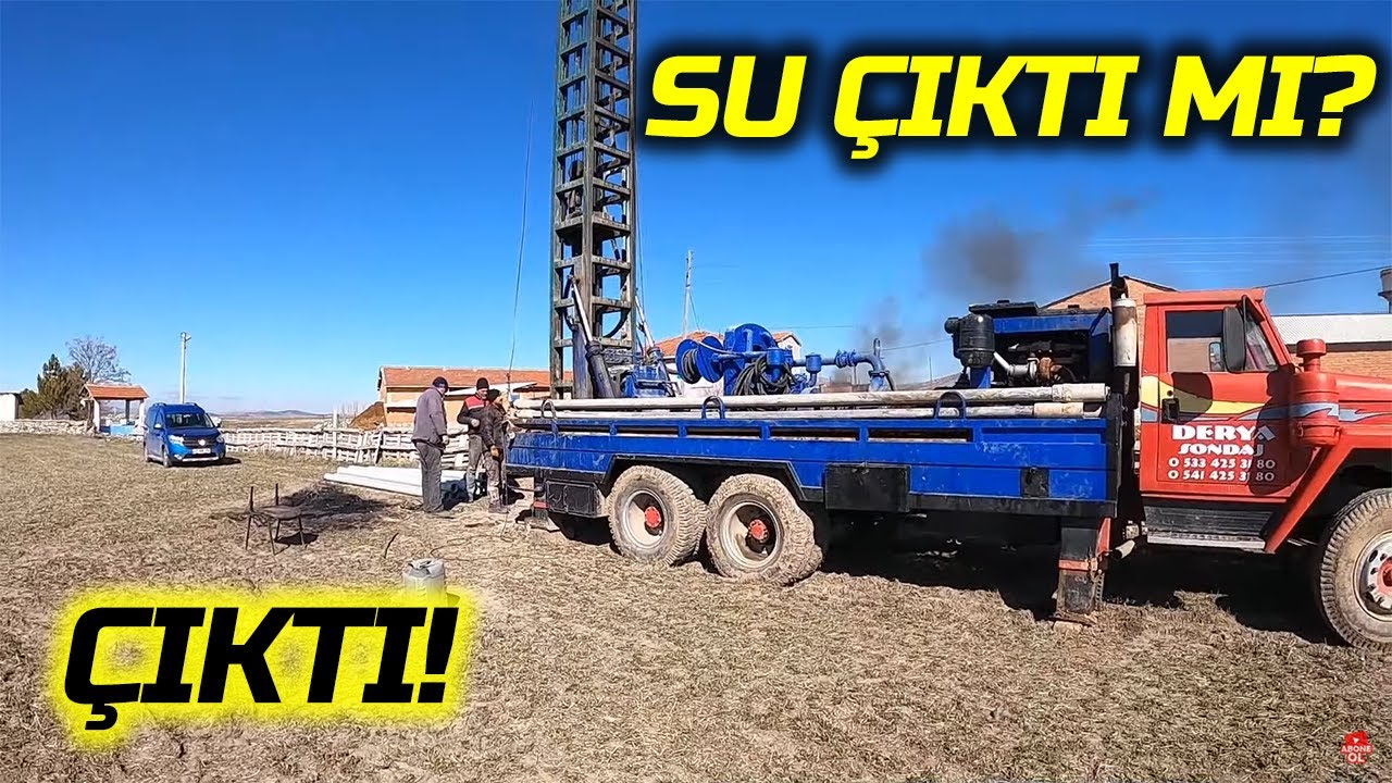 SUYU BULDUK! 120 METREDE DERYA BULDUK. SONDAJ SU KUYUSU AÇIYORUZ. KUYU HAZIR.
