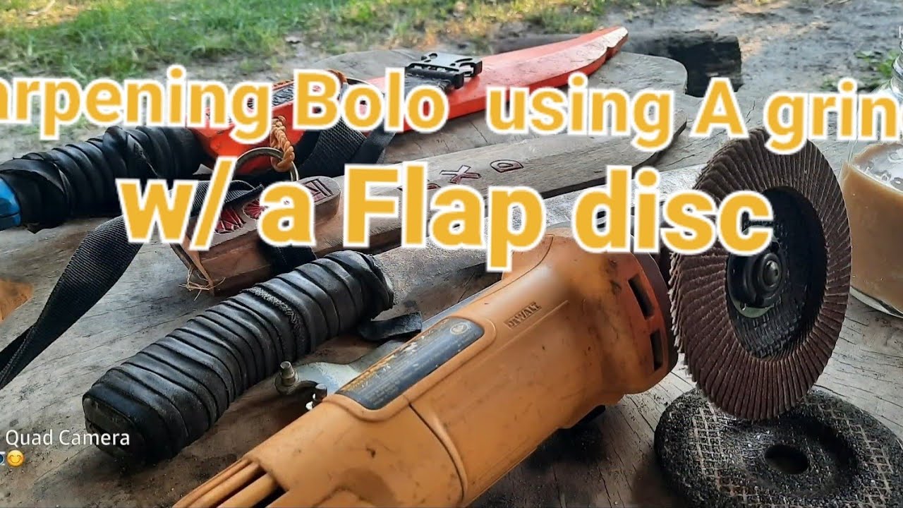 Sharpening Bolo knife Using a Grinder Machine (angle grinder)